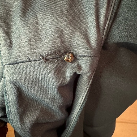 Ralph Lauren Sz 16 Sheath Dress Green Ruffle Lined Zip Party Wedding Office Work - Picture 10 of 10